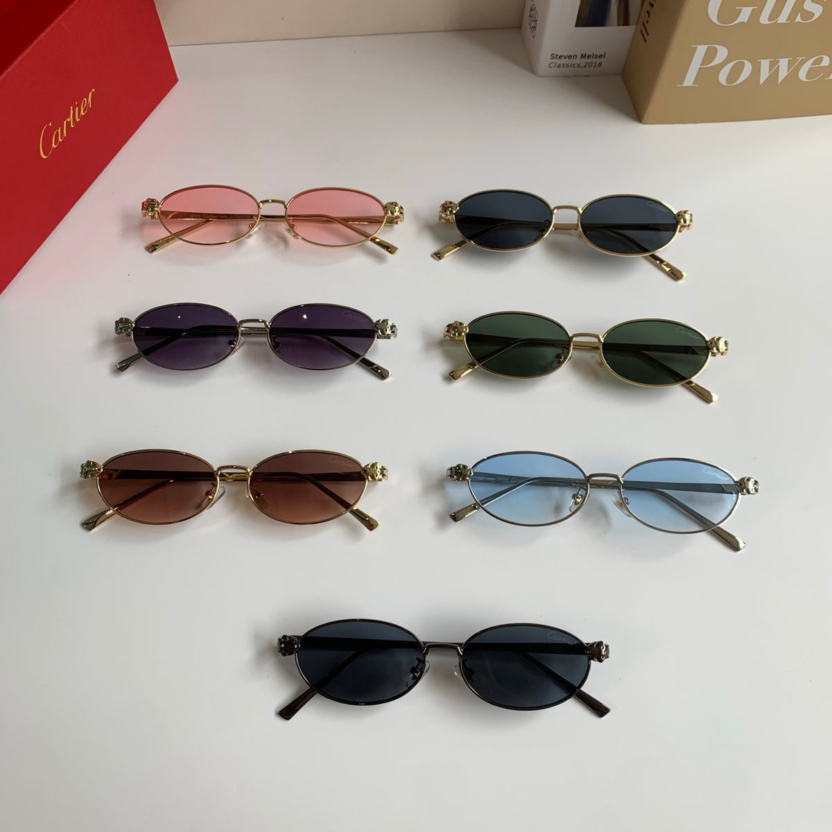 Cartier Cat-Eye Silver Lens Sunglasses for Men & Women - 415832 - detail image 9