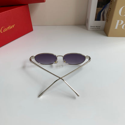 Cartier Cat-Eye Silver Lens Sunglasses for Men & Women - 415835 - detail image 8