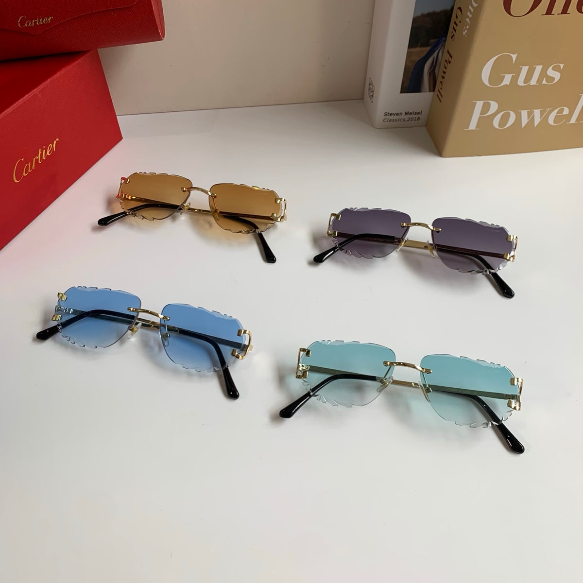 Cartier Fashion Blue Lens Sunglasses for Men & Women - 358564 - detail image 9