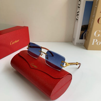 Cartier Fashion Blue Lens Sunglasses for Men & Women - 358501 - detail image 5