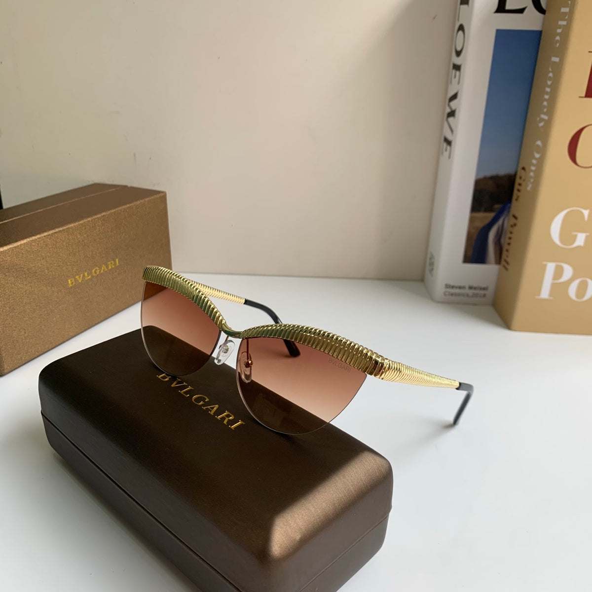Bottega Veneta Cat-Eye Brown Lens Sunglasses for Men & Women - 372592 - detail image 5