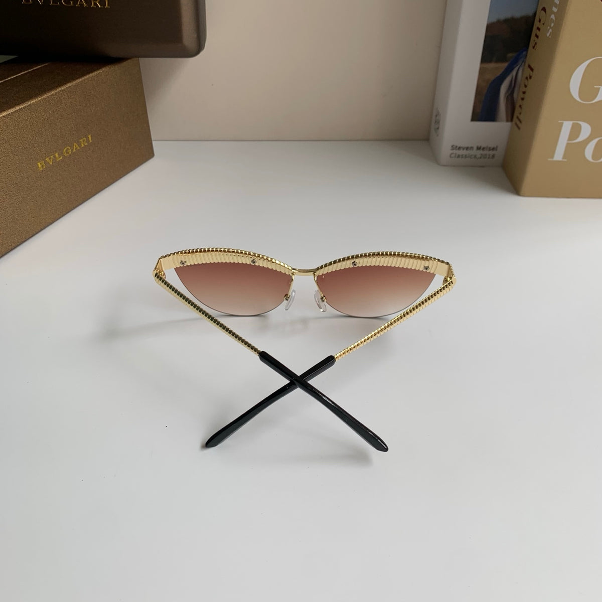 Bottega Veneta Cat-Eye Brown Lens Sunglasses for Men & Women - 372592 - detail image 6