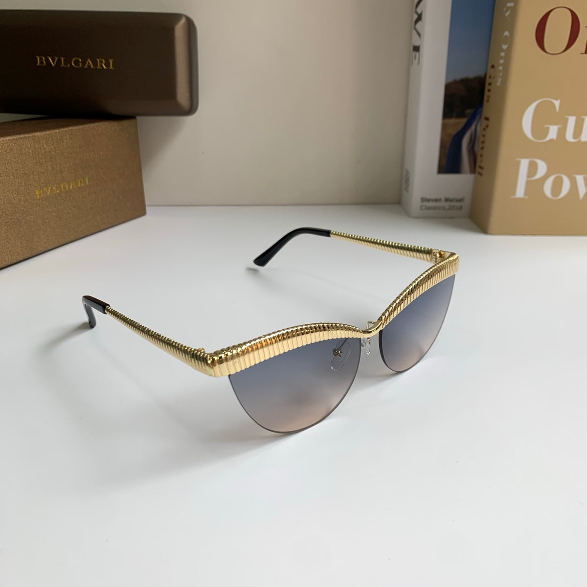 Bottega Veneta Cat-Eye Silver Lens Sunglasses for Men & Women - 372593