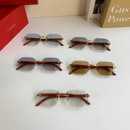 Cartier Square Silver Lens Sunglasses for Men & Women - 372166 - detail image 9