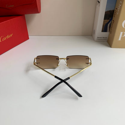Cartier Square Brown Lens Sunglasses for Men & Women - 372192 - detail image 7