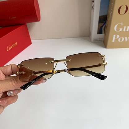 Cartier Square Brown Lens Sunglasses for Men & Women - 372192 - detail image 4