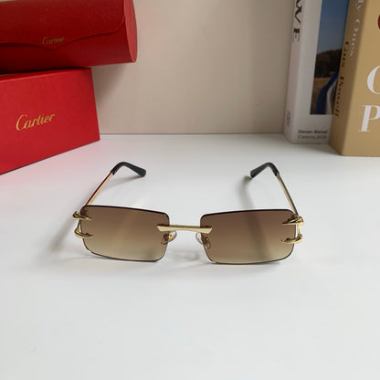 Cartier Square Brown Lens Sunglasses for Men & Women - 372192 - detail image 3