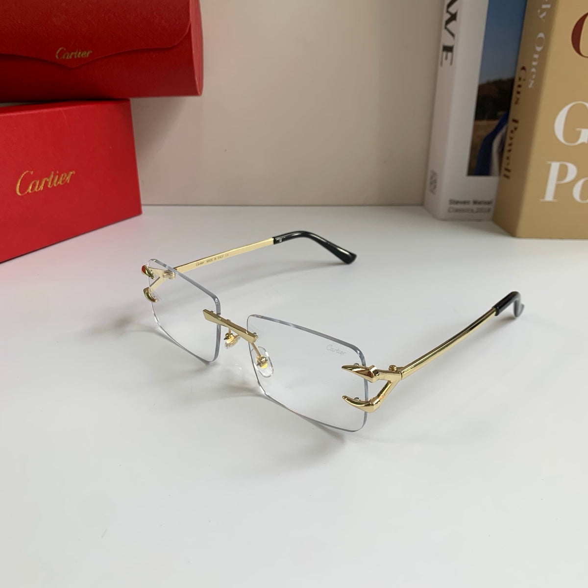 Cartier Square Silver Lens Sunglasses for Men & Women - 372194 - detail image 2