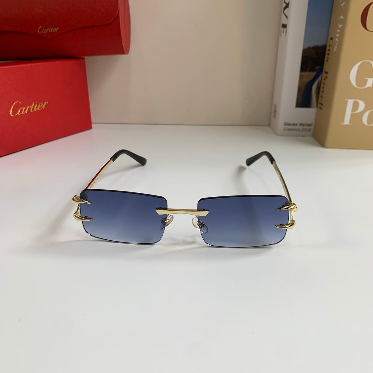 Cartier Square Silver Lens Sunglasses for Men & Women - 372195 - detail image 4
