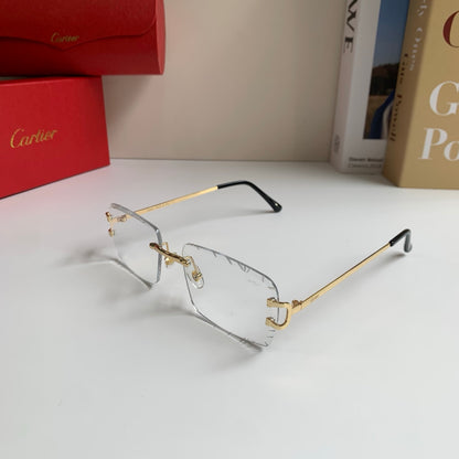 Cartier Metal Fashion Silver Lens Sunglasses for Men & Women - 382839 - detail image 2