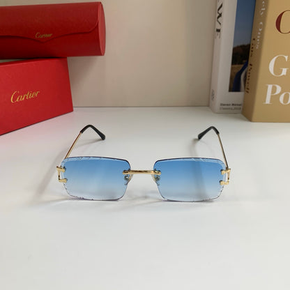 Cartier Metal Fashion Silver Lens Sunglasses for Men & Women - 382840 - detail image 3