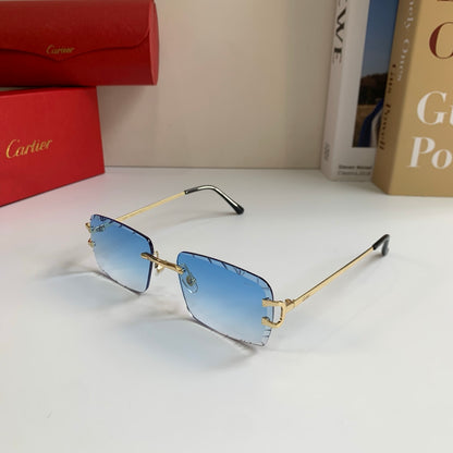 Cartier Metal Fashion Silver Lens Sunglasses for Men & Women - 465890 - detail image 2
