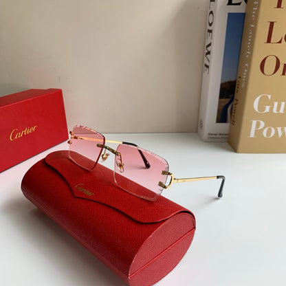 Cartier Metal Fashion Silver Lens Sunglasses for Men & Women - 382841 - detail image 4