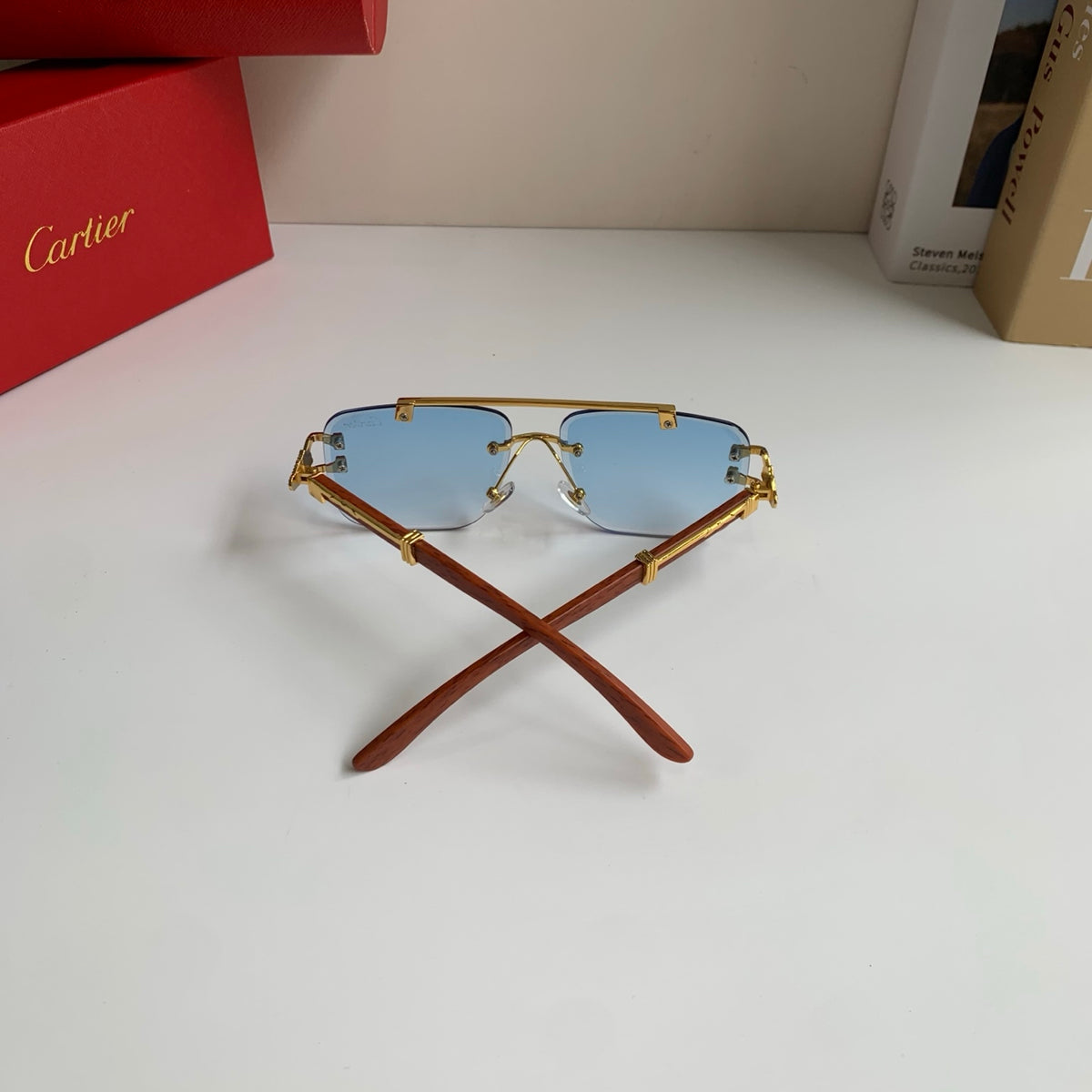 Cartier Fashion Blue Lens Sunglasses for Men & Women - 382759 - detail image 6