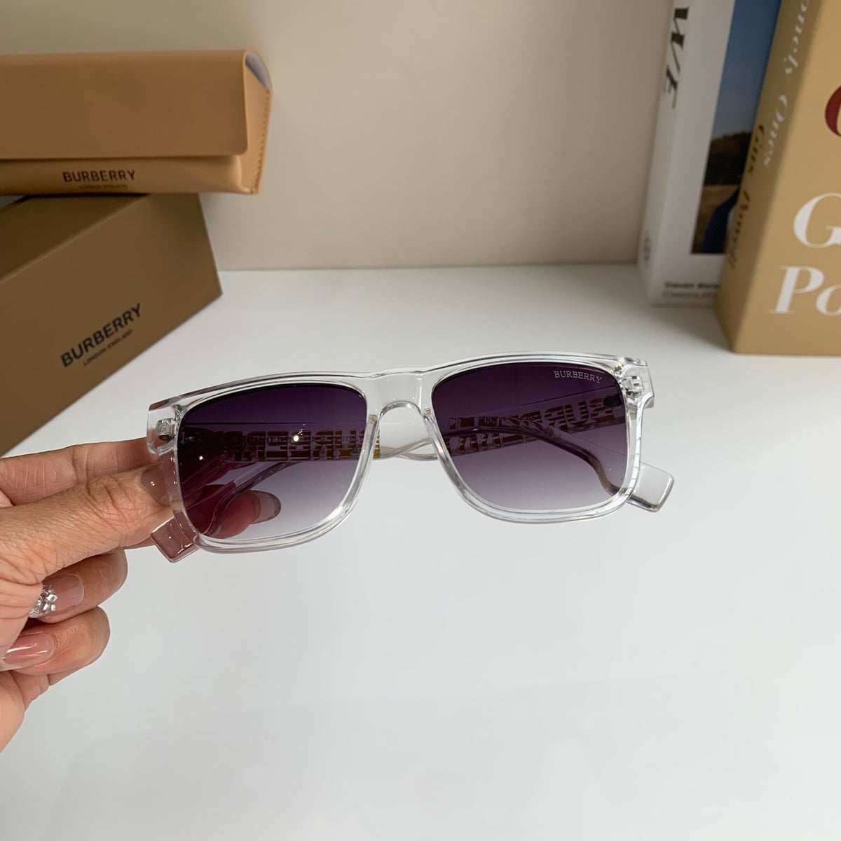 Burberry Square Silver Lens Sunglasses for Men & Women - 382880 - detail image 3