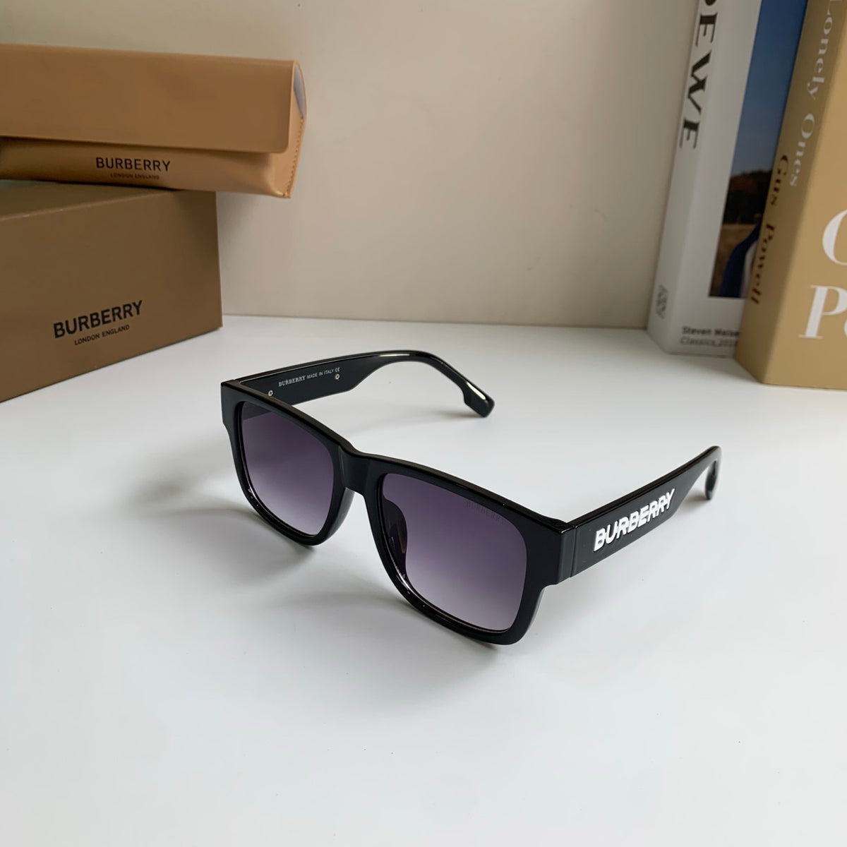 Burberry Square Silver Lens Sunglasses for Men & Women - 399058 - detail image 2