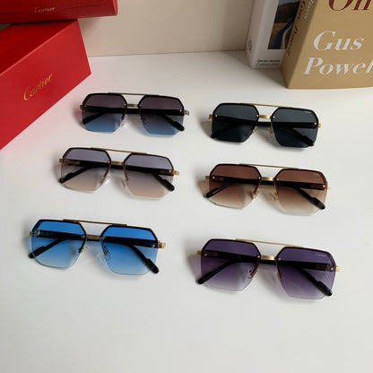 Cartier Square Brown Lens Sunglasses for Men & Women - detail image 9