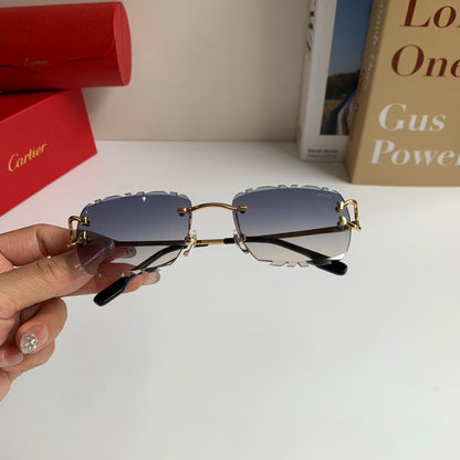 Cartier Lightweight Rimless Silver Lens Sunglasses for Men & Women - 432372 - detail image 4