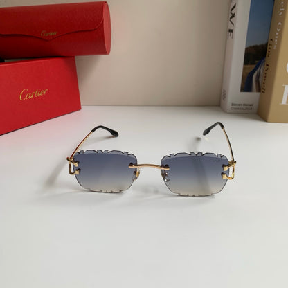 Cartier Lightweight Rimless Silver Lens Sunglasses for Men & Women - 432372 - detail image 3