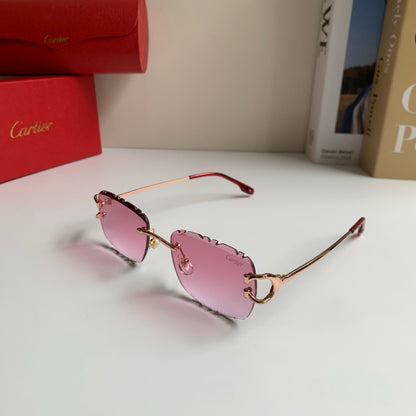 Cartier Lightweight Rimless Silver Lens Sunglasses for Men & Women - 432373 - detail image 2