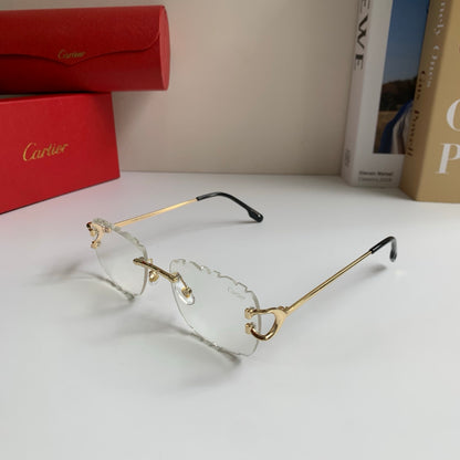 Cartier Lightweight Rimless Silver Lens Sunglasses for Men & Women - 432374 - detail image 2