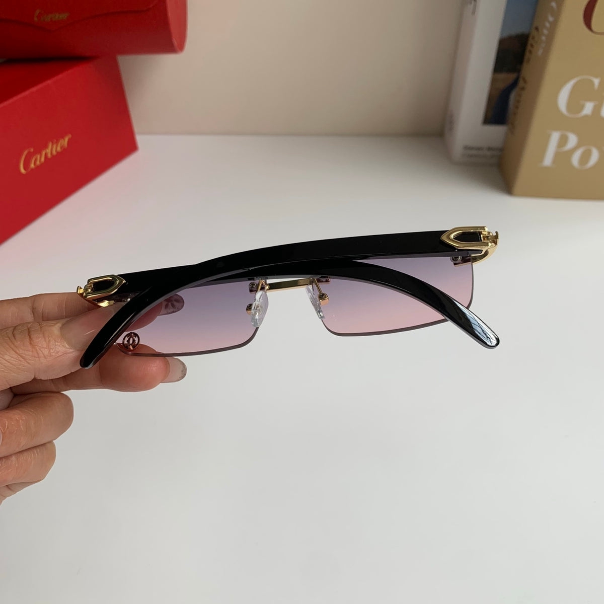 Cartier Fashion Silver Lens Sunglasses for Men & Women - 358525 - detail image 6