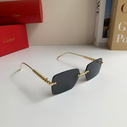Cartier Lightweight Rimless Silver Lens Sunglasses for Men & Women - 449525