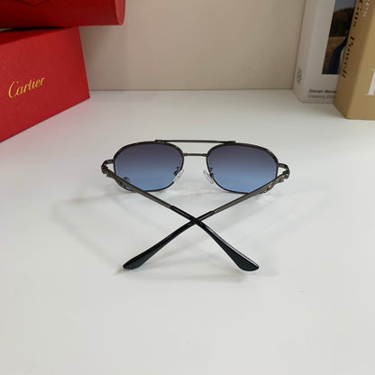 Cartier Metal Fashion Silver Lens Sunglasses for Men & Women - 465736 - detail image 8