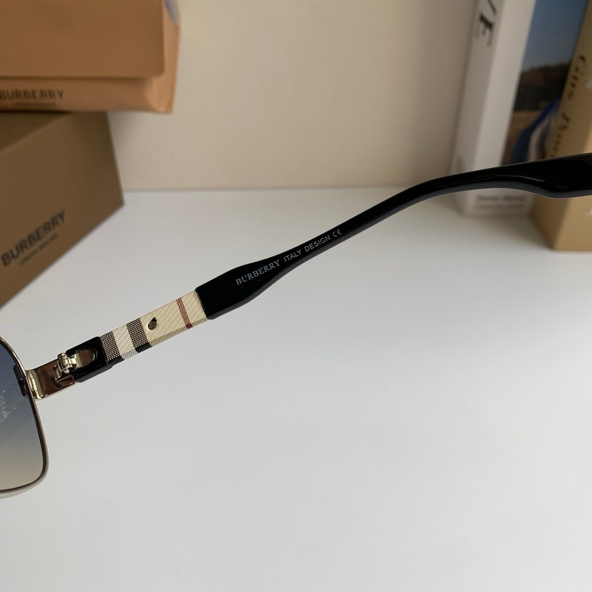 Burberry Metal Square Silver Lens Sunglasses for Men & Women - 487442 - detail image 6