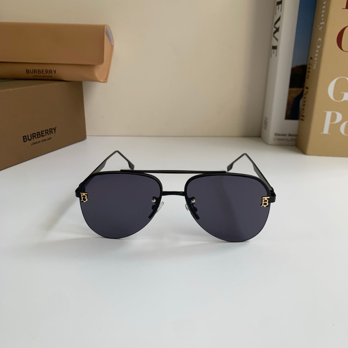 Burberry Metal Aviator Silver Lens Sunglasses for Men & Women - 382889 - detail image 5