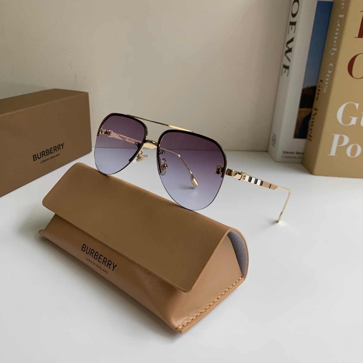 Burberry Metal Aviator Silver Lens Sunglasses for Men & Women - 382890 - detail image 4