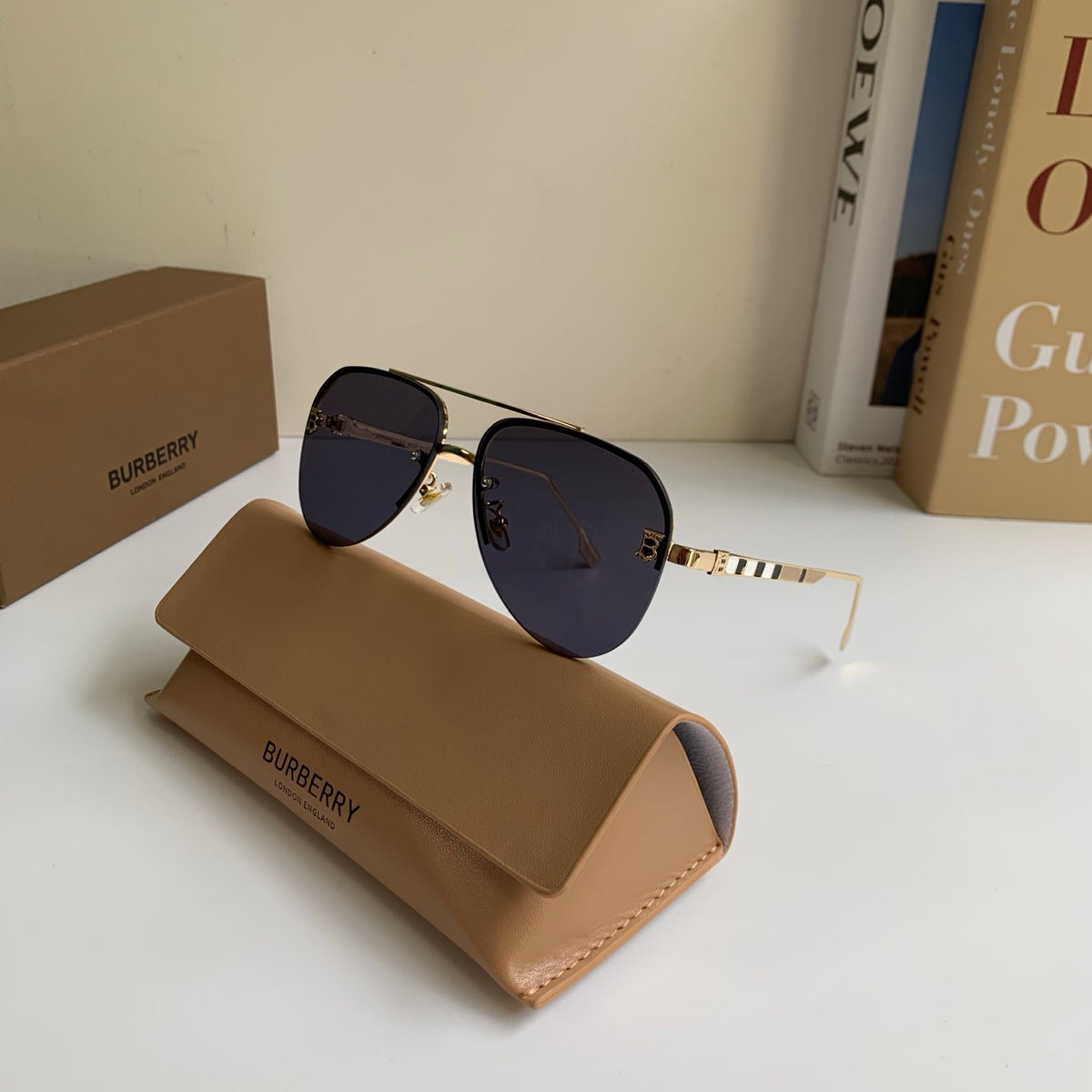 Burberry Metal Aviator Silver Lens Sunglasses for Men & Women - 382891 - detail image 5