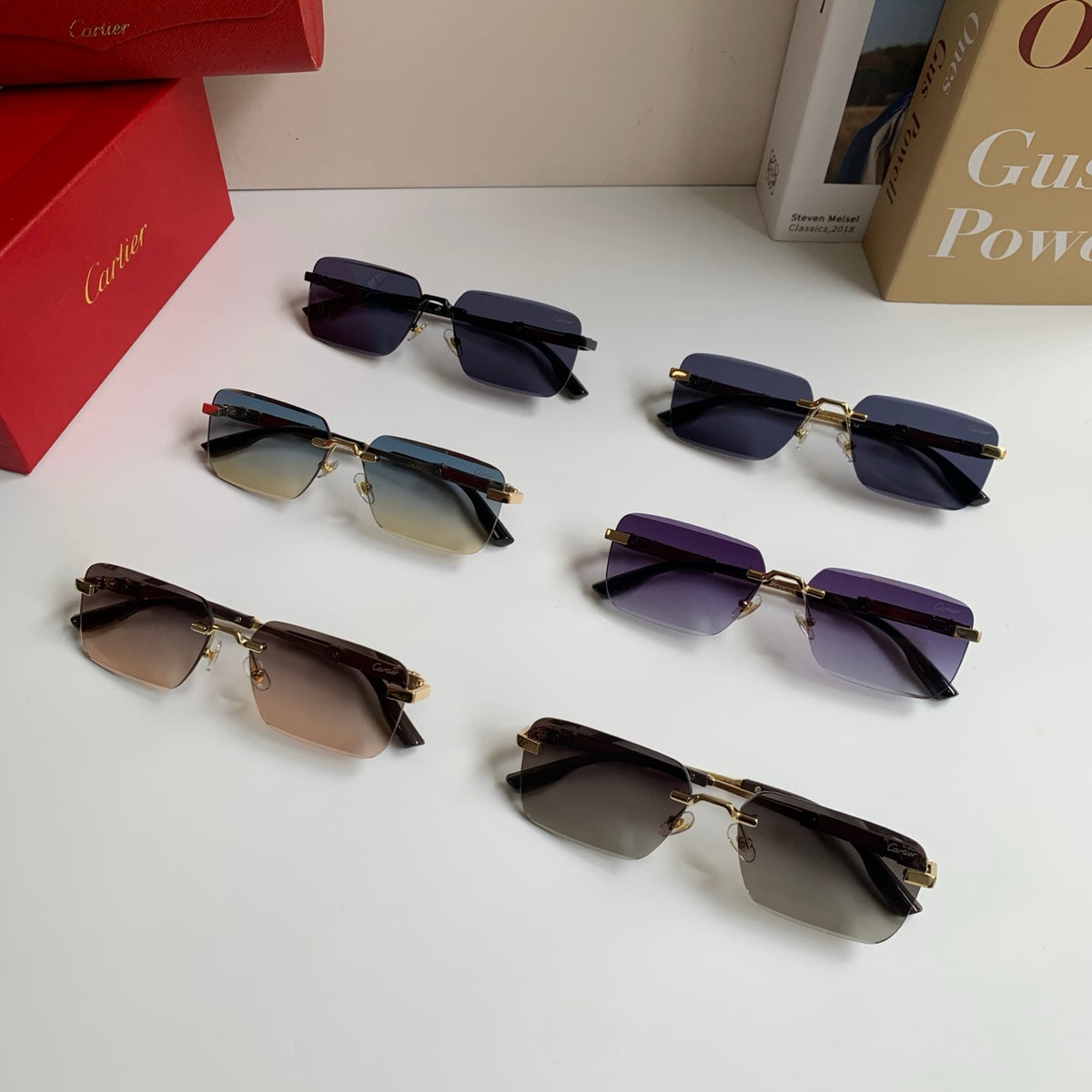Cartier Square Silver Lens Sunglasses for Men & Women - 487213 - detail image 9