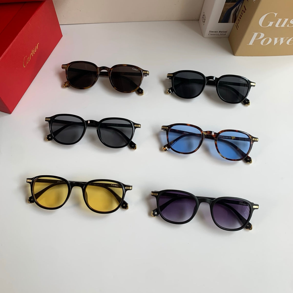 Cartier Square Blue Lens Sunglasses for Men & Women - 415823 - detail image 9