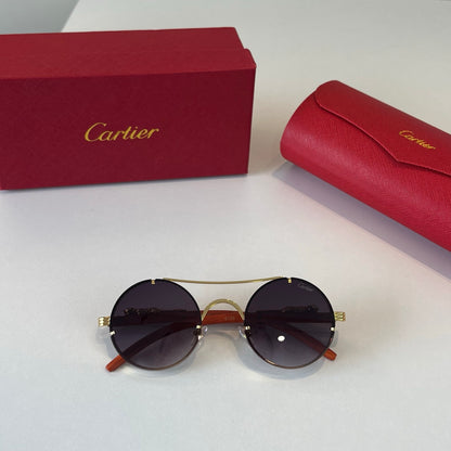 Cartier Lightweight Metal Rimless Red Lens Sunglasses for Men & Women - 465866 - detail image 4