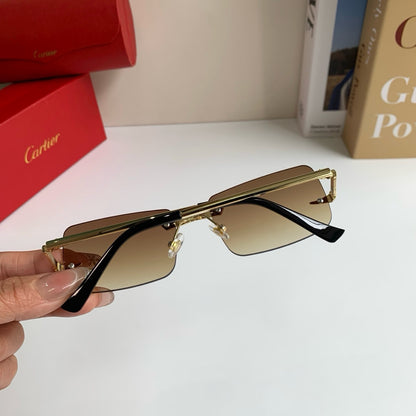 Cartier Square Brown Lens Sunglasses for Men & Women - 465829 - detail image 6